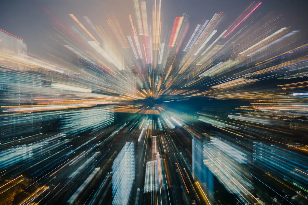 Fast Motion Speed illustrating reaction time and intelligence